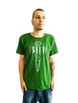 Camiseta Masculina Verde Because He Lives Fé Cristã Coroa