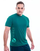 Camiseta masculina verde escuro com proteção UV50 Camiseta masculina verde escuro com proteção UV50