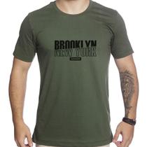 Camiseta Masculina Verde Militar Blusa Camisa De Homem Estampada
