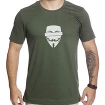 Camiseta Masculina Verde Militar Blusa Camisa De Homem Estampada