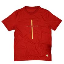 Camiseta Masculina Vermelha Jesus Cristo cruz dourada Camiseta Masculina Vermelha Jesus Cristo cruz dourada