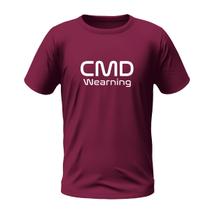 Camiseta Masculina Vinho Manga Curta Estampada Premium