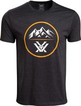Camiseta Masculina Vortex Three Peaks Tamanho Grande Cinza-escuro Camiseta Masculina Vortex Three Peaks Tamanho Grande Cinza-escuro