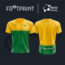 Camiseta Masculina World Footvolley Amarela - Footprint