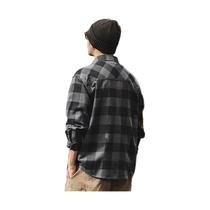 Camiseta Masculina Xadrez Flanelada Com Bolsos Manga Longa