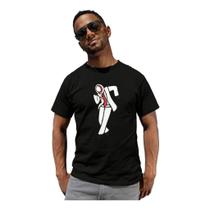 Camiseta Masculina Zé Pilintra Malandro Estampa Umbanda Algodão Manga Curta Confortável