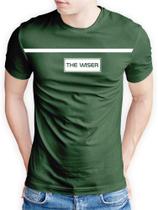 Camiseta Masculino e Feminino The Wiser Letra Grafic Vasada Casual Confortável 100% Algodão