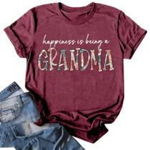 Camiseta Maudiscn Happiness is Being a Grandma for Women Purple Camiseta Maudiscn Happiness is Being a Grandma for Women Purple