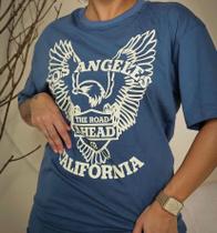 Camiseta Max Over Size Estampada Escrita Los Angeles