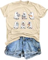 Camiseta MAXIMGR Halloween Teacher Ghost Reading Books Feminina