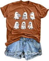 Camiseta MAXIMGR Halloween Teacher Ghost Reading Books Feminina