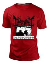 Camiseta Mayhem / Deathcrush Vermelha Tamanho:GGCor:Vermelha