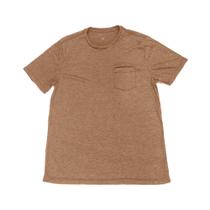 Camiseta mc bolso basic+, em tecido poliester com viscose, bronze g