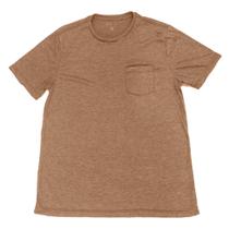 Camiseta mc bolso basic+, em tecido poliester com viscose, bronze gg