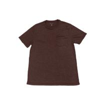 Camiseta mc bolso basic+, em tecido poliester com viscose, marrom g