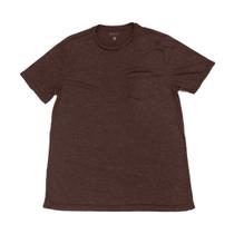 Camiseta mc bolso basic+, em tecido poliester com viscose, marrom gg