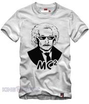 Camiseta Mc Einstein Branca Camisa Filmes Séries Games Blusa