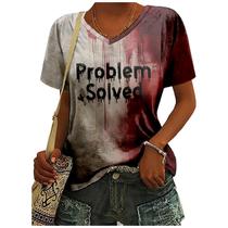 Camiseta Mdnfdap I'm Fine Halloween Blood Splatter para mulheres