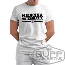 Camiseta Medicina Veterinária Camisa Veterinário Faculdade Curso Med Vet 100% Algodão