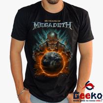 Camiseta Megadeth 100% Algodão Rock Geeko