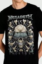 Camiseta Megadeth Thirt3en Oficial Licenciado Banda de Rock Blusa Adulto Of0014