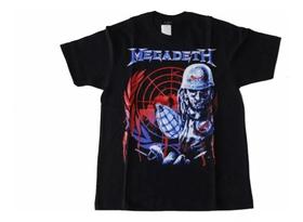 Camiseta Megadeth Tour Of Duty Blusa Adulto Unissex Banda de Rock Ln56 BM