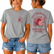 Camiseta MEGAELF Christian Motherhood is Kingdom Work Grey