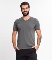 Camiseta Meia Malha Básica Masculina Kohmar Cinza Camiseta Meia Malha Básica Masculina Kohmar Cinza
