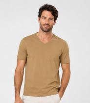 Camiseta Meia Malha Básica Masculina Kohmar Marrom Camiseta Meia Malha Básica Masculina Kohmar Marrom