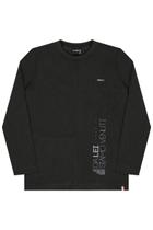 Camiseta meia malha manga longa lamon preto