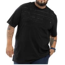 Camiseta meia malha plus size, com bolso, modelo 66440