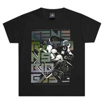 Camiseta Meia Malha Preta Infantil Menino Biogas