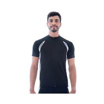 Camiseta meia manga masculina 135180 elite - preto/branco/verde