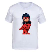 Camiseta Menina Adulto LadyBug Joaninha Algodão