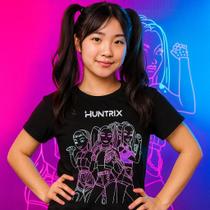 Camiseta menina Huntrix Kpop Guerreiras Camisetinha Premium Estampa Durável Algodão Tam. 6 ao 14