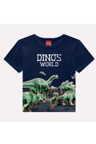 Camiseta Menino Algodão Estampa Dinossauros Kyly