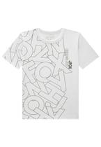 Camiseta Menino Branca Estampada Johnny Fox