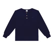 Camiseta Menino em Malha Crochê Turquia Marinho - Alakazoo