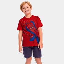 Camiseta Menino Em Meia Malha Spider Man Fakini -