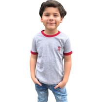 Camiseta menino infantil detalhe na manga premium gangster