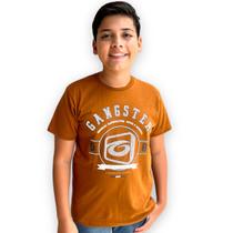 Camiseta Menino Juvenil Gola Careca Detalhada Original