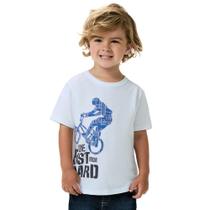 Camiseta Menino Kyly Alfodão Estampa Bike cor Branca