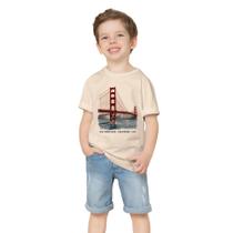Camiseta Menino Milon Algodão Estampa San Francisco Bege