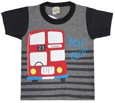 CAMISETA meninos algodão monster - ônibus Londres nº 1 ao 3 CAMISETA meninos algodão monster - ônibus Londres nº 1 ao 3