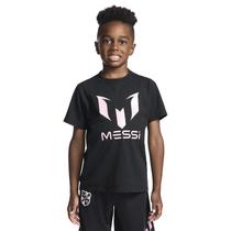 Camiseta Messi Boys' Lifestyle de manga curta com logotipo justo