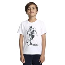Camiseta Messi Boys' Lifestyle de manga curta e justa