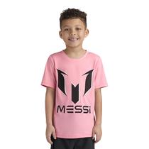 Camiseta Messi Boys' Lifestyle de manga curta rosa doce