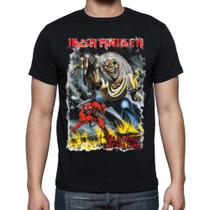 Camiseta Metal Iron Maiden Number Of The Beast Preta