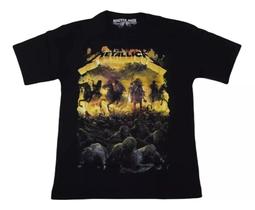 Camiseta Metallica Blusa Adulto Unissex Banda de Rock Mr306 BM Camiseta Metallica Blusa Adulto Unissex Banda de Rock Mr306 BM