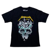 Camiseta Metallica Blusa Adulto Unissex Banda de Rock Mr415 Camiseta Metallica Blusa Adulto Unissex Banda de Rock Mr415